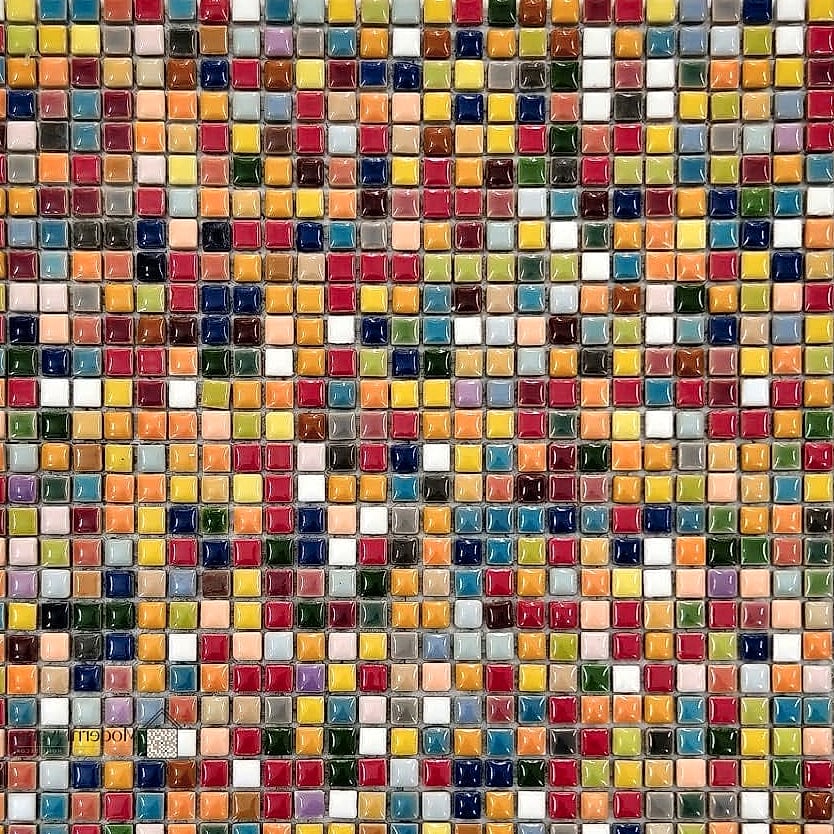 Oversized Colorful Mosaic Tile Artwork