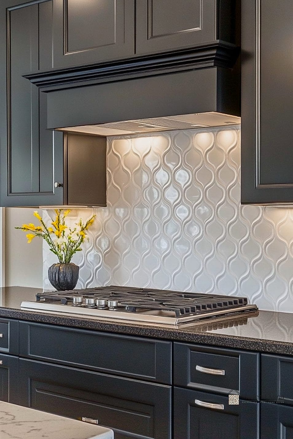 Oversized White Tile with Nearly Invisible Grout