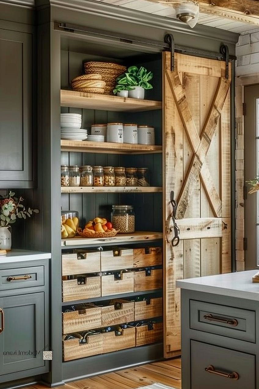 Pantry Cabinets with Hidden Storage