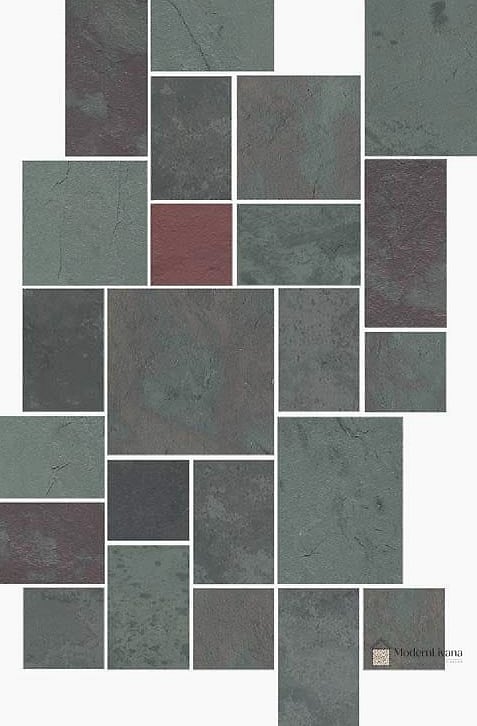 Patterned Slate Tile Layout