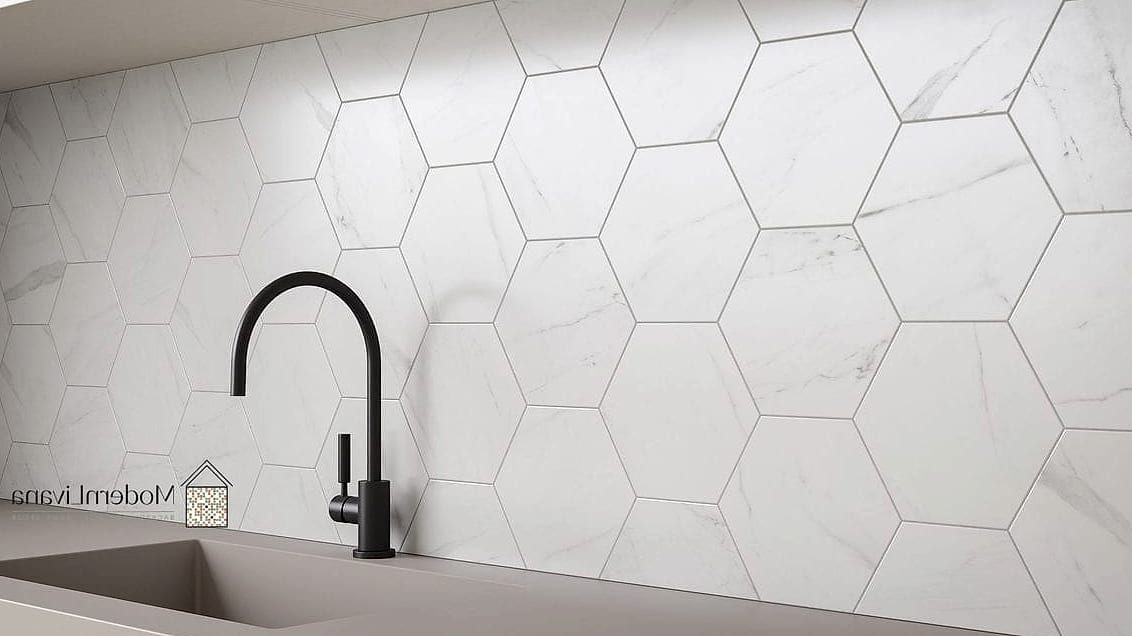 Peel-and-Stick Hexagon Tile for Renters