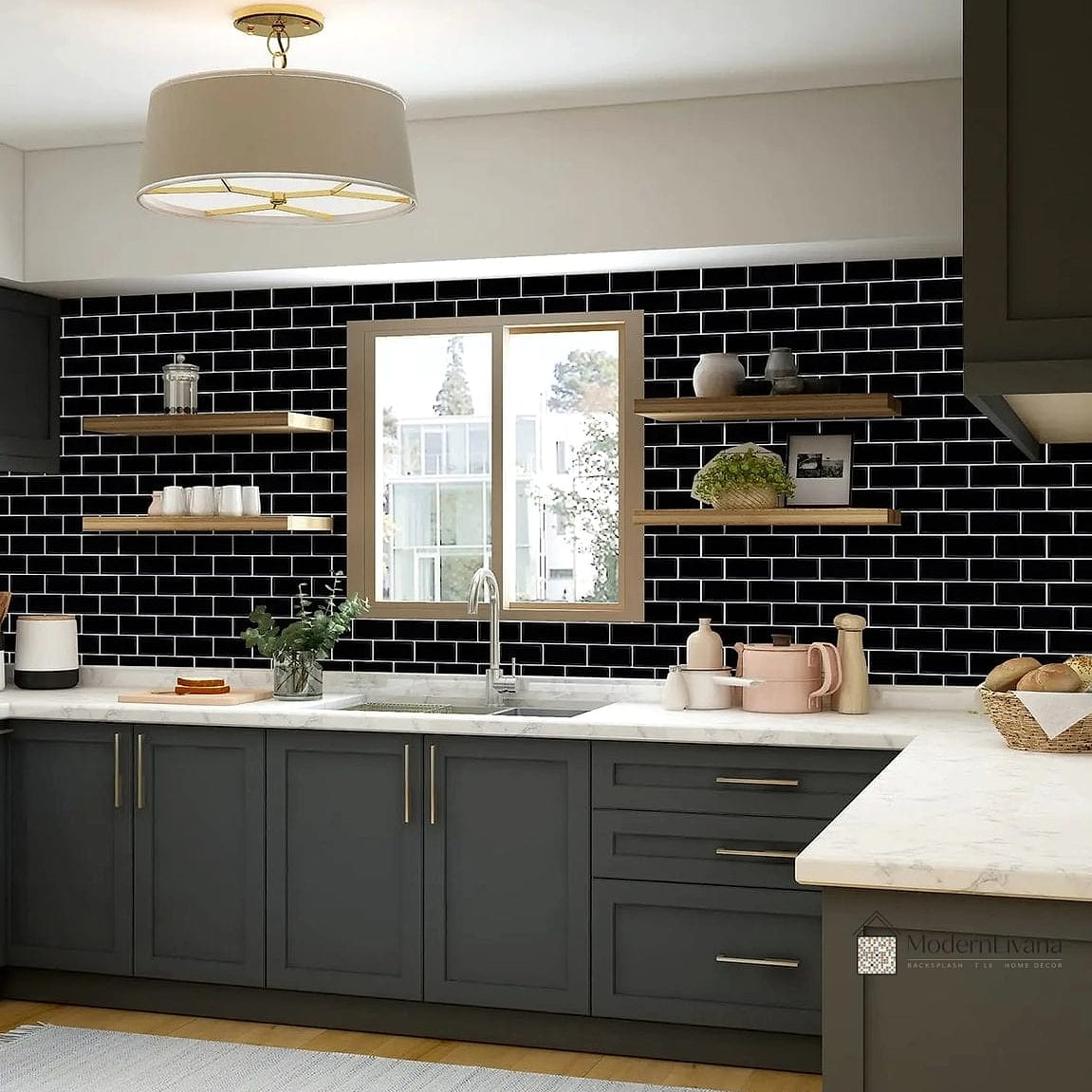 Peel-and-Stick Slate Look Panels