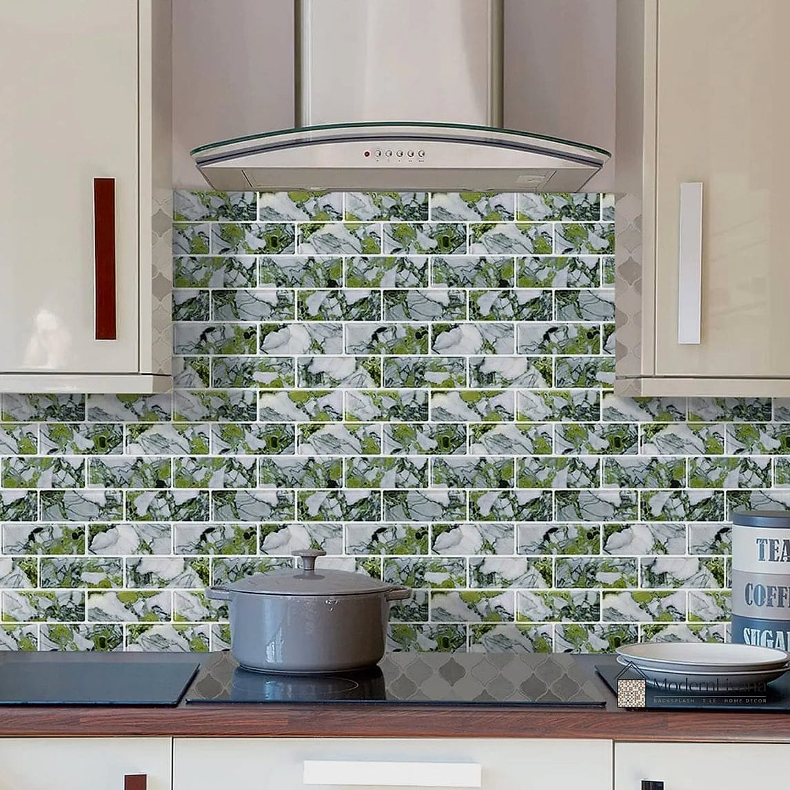 Peel-and-Stick Marble Look Tiles