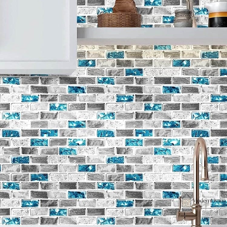 25 Modern Glass Tile Ideas That Look Expensive But Aren't 23 Peel-and-Stick Glass Tile Look