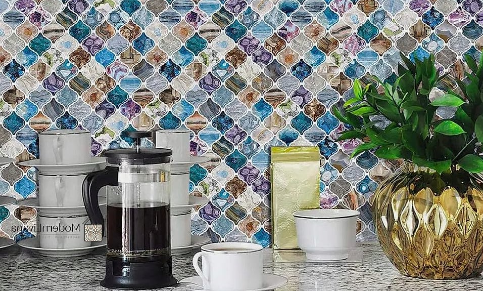 23 Multicolor Backsplash Ideas That Are Stylish and Practical 22 Peel-and-Stick Multicolor Panels