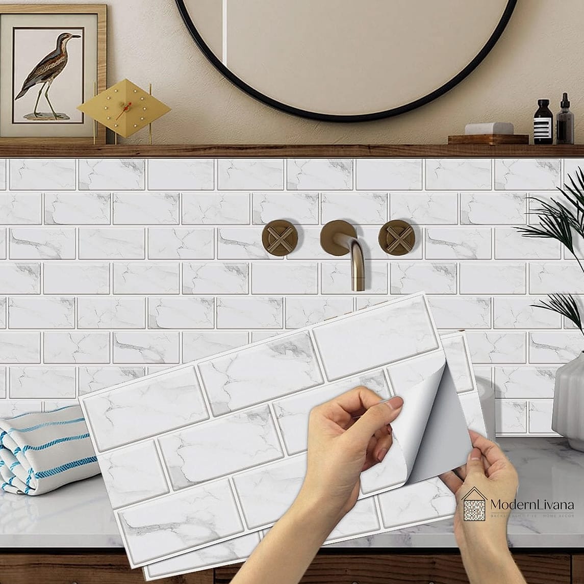 Peel-and-Stick Subway Tile for Renters