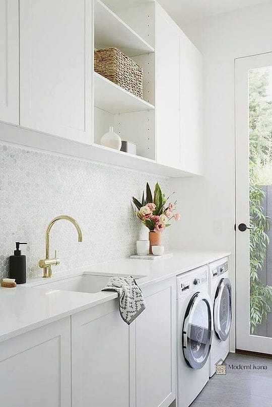 Penny Tile Kitchen Island Panel