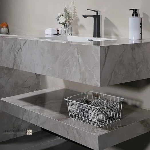 Porcelain Tile Bathroom Vanity Wall