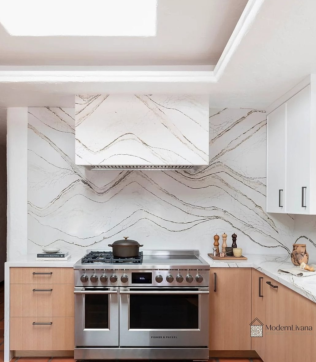 Quartz Slab Backsplash