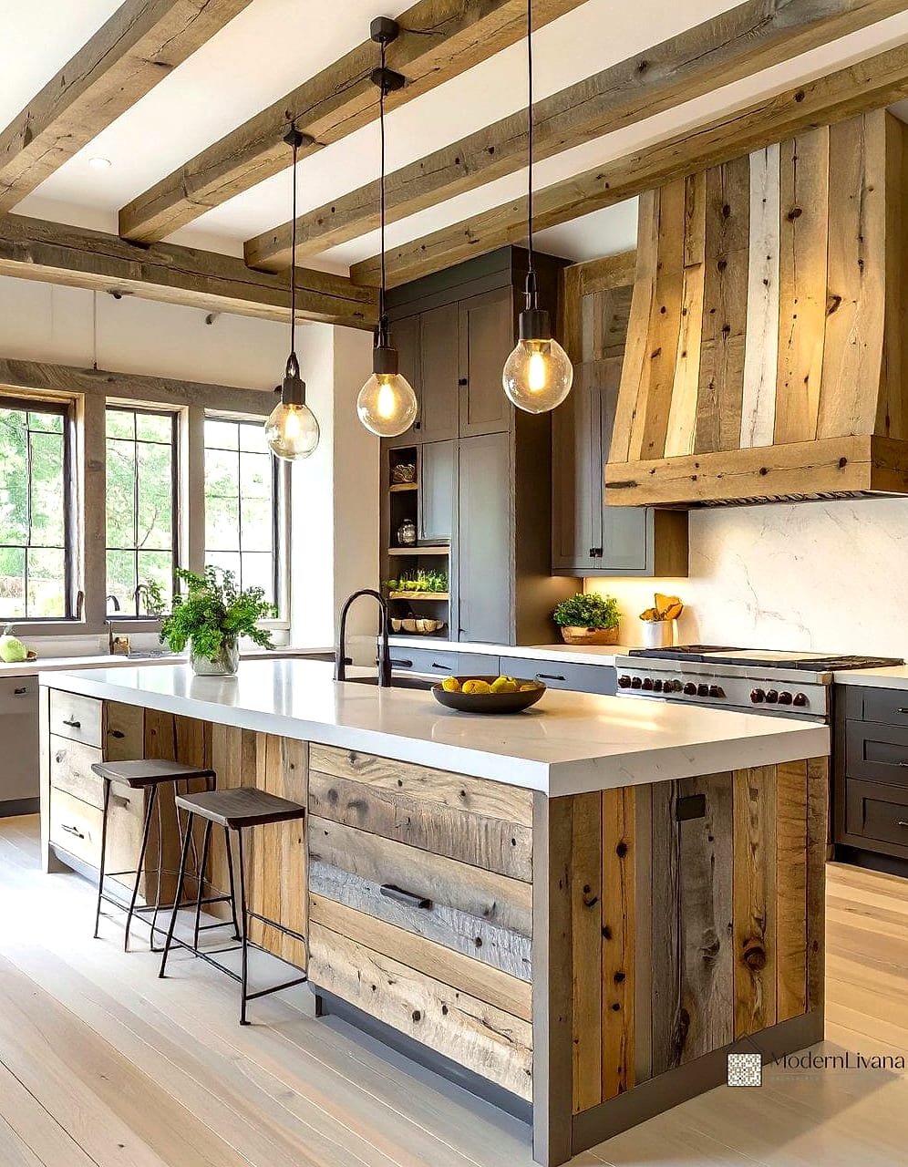 Reclaimed Wood Ceiling Beams