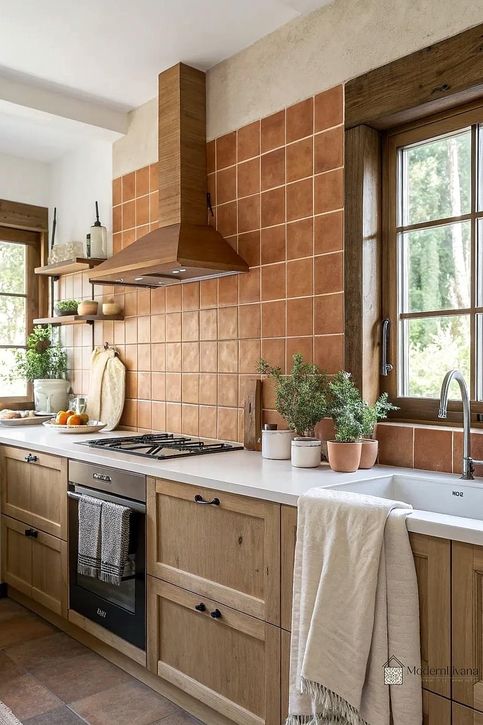 24 Terracota Backsplash Ideas to Inspire Your Next Renovation 6 Rustic Farmhouse Charm