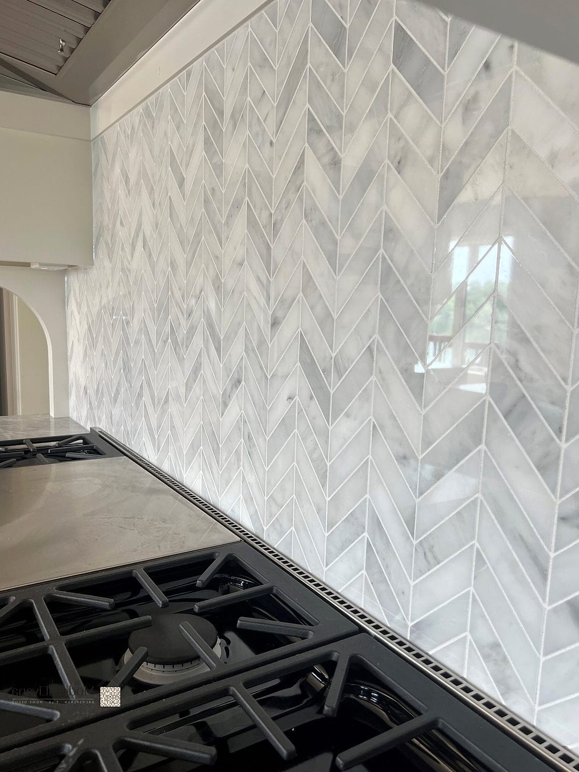 27 Silver Tile Ideas Trending on Pinterest This Year 9 Silver Chevron Accent Wall