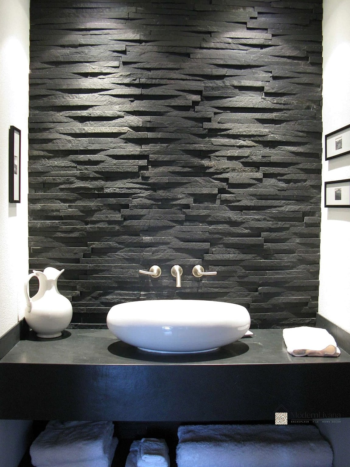 Slate Bathroom Vanity Wall