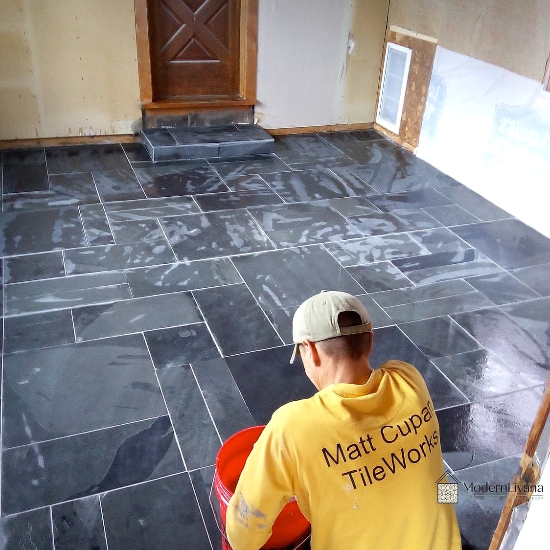Slate Floor with Radiant Heating