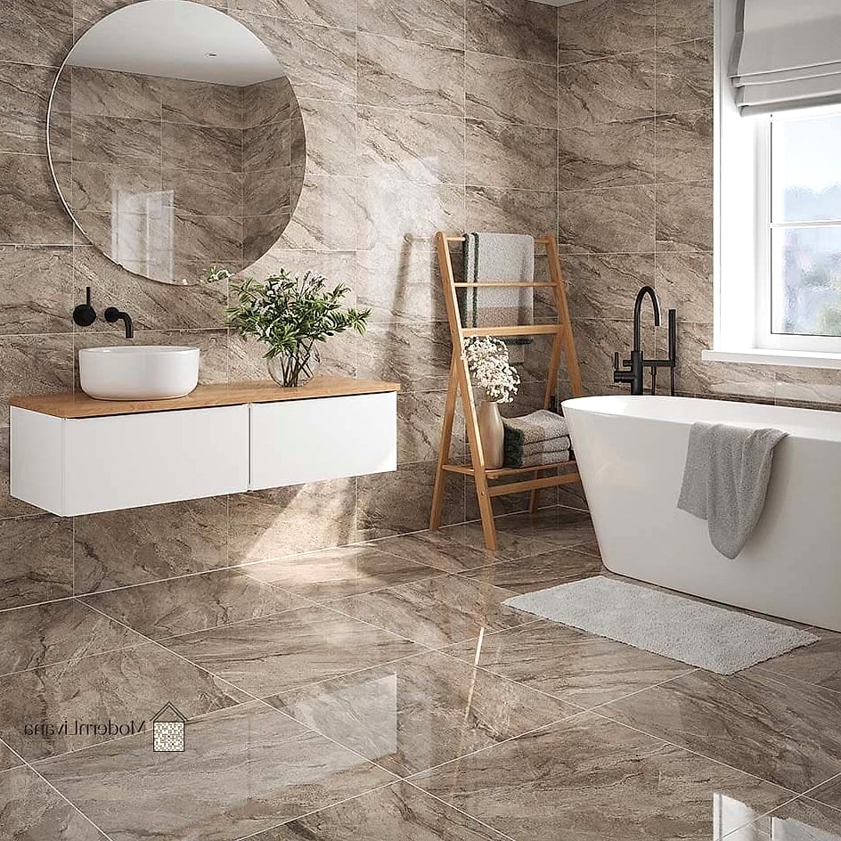 23 Glazed Porcelain Tile Ideas That Maximize Style and Function 19 Small Bathroom Glazed Porcelain Tile with Smart Layouts