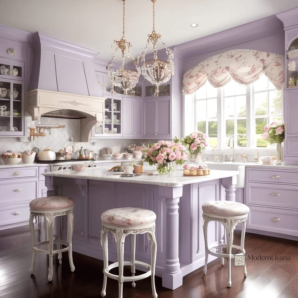 Small Floral Accent Around the Coffee Station