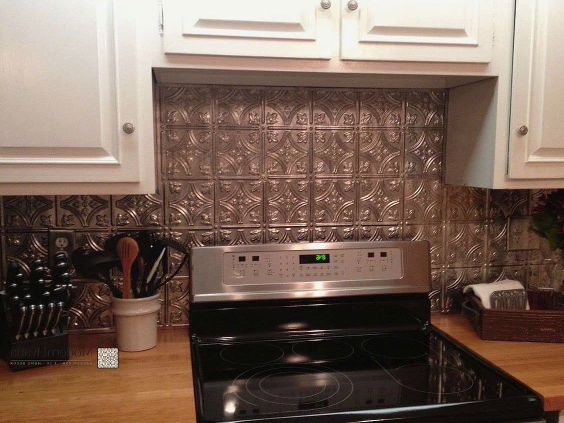 24 Tin Backsplash Ideas That Will Change How You See Your Home 12 Small Kitchen Tin Backsplash Ideas