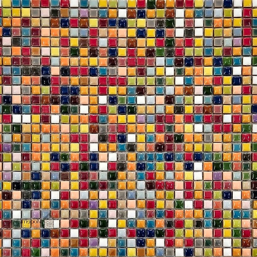 Small Powder Room Statement Tile