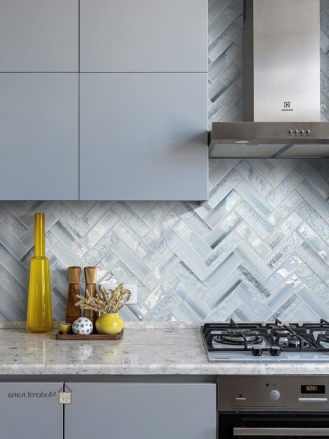 Soft Blue Glass Tile