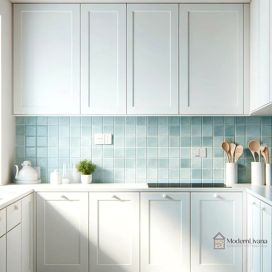 Soft Blue Ceramic Tile