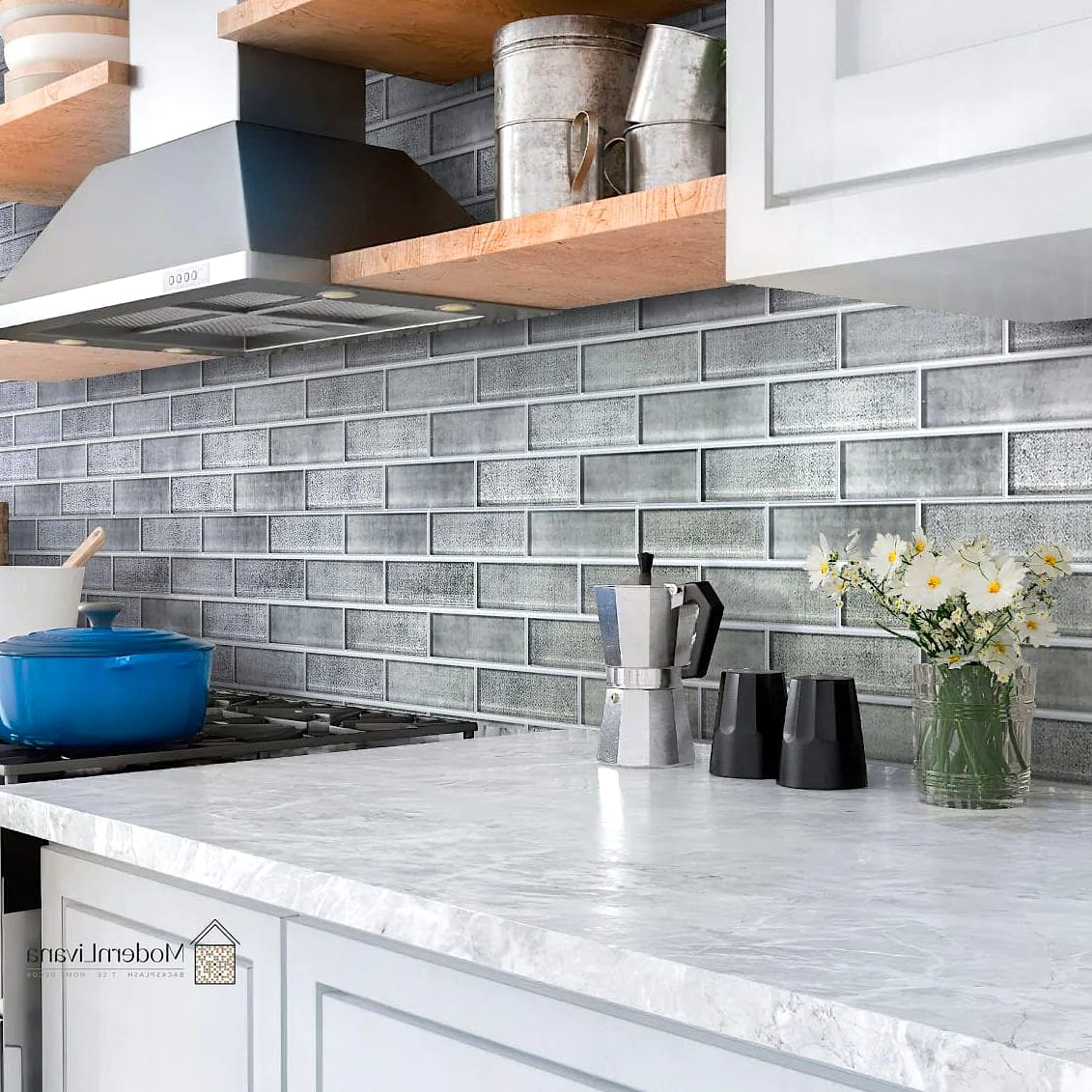 Soft Gray Subway Tile for a Calm Kitchen