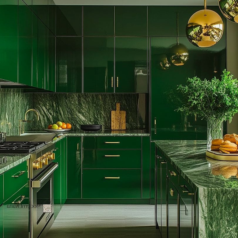 Soft Green Cabinets