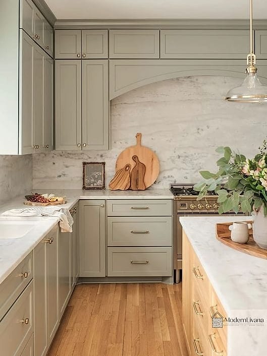 Soft Sage Green Ceramic Tile