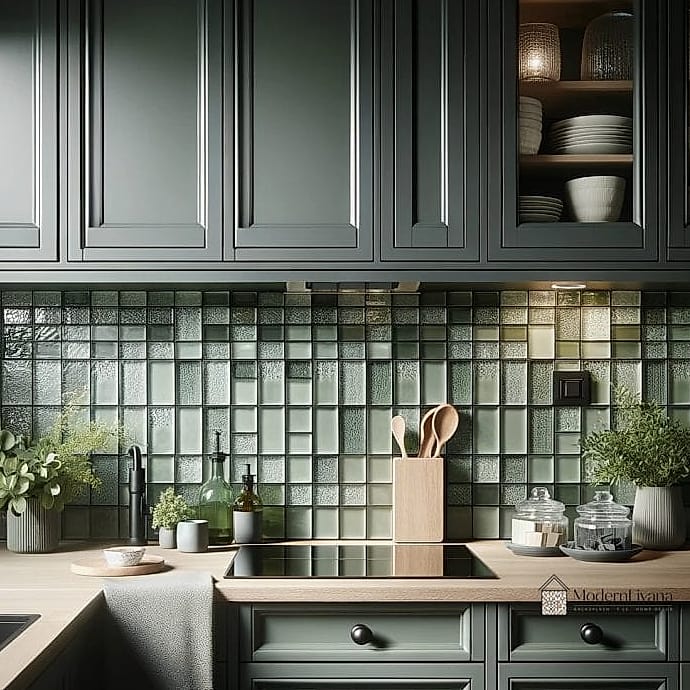 Soft Sage Green Ceramic Tile