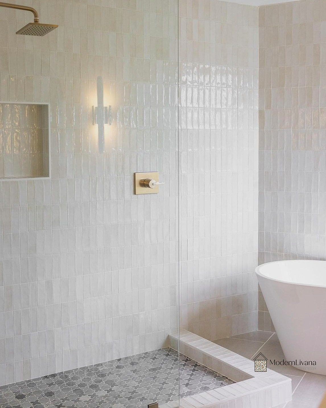 Square Tile Shower Walls