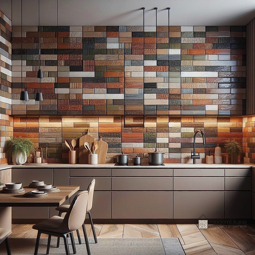 23 Multicolor Backsplash Ideas That Are Stylish and Practical 18 Stacked Multicolor Ceramic Tile