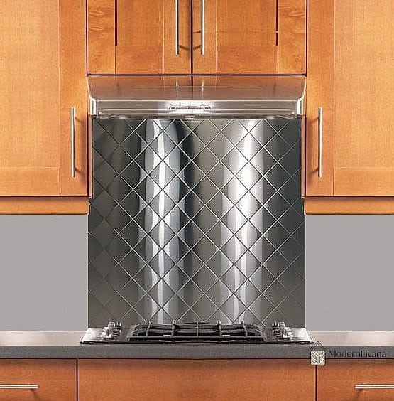Stainless Steel Herringbone Pattern