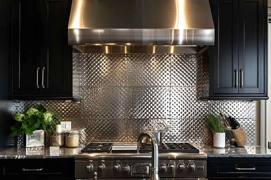 Stainless Steel With Matte Black Fixtures