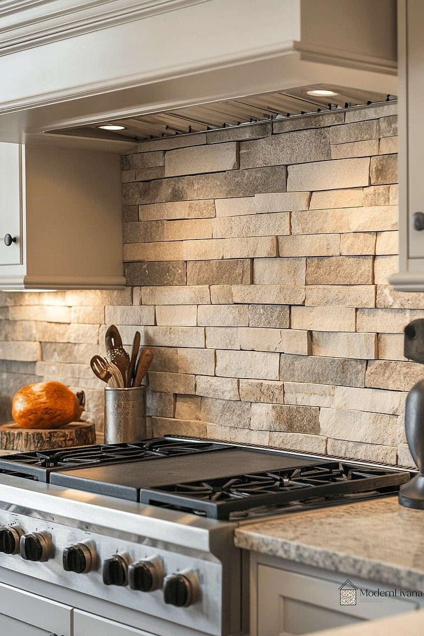 Stainless Steel With Natural Stone Accents