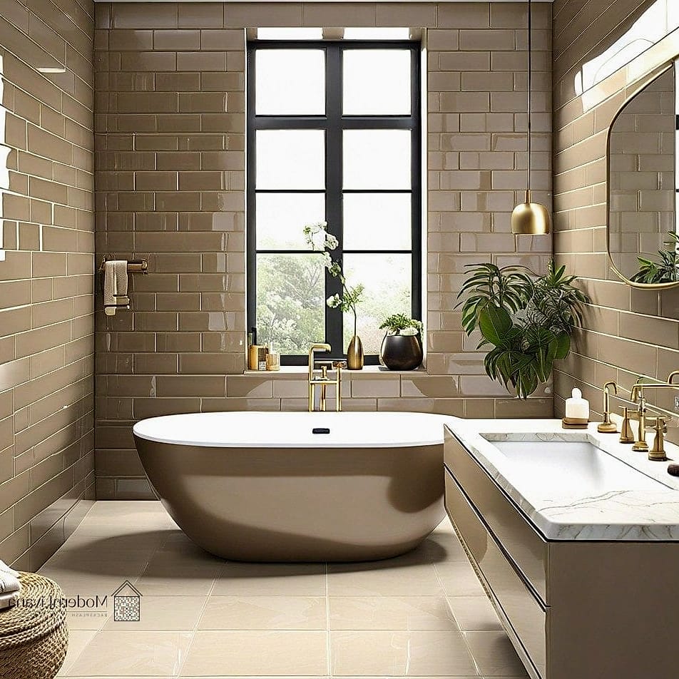 Subway Tile with Warm Neutral Colors