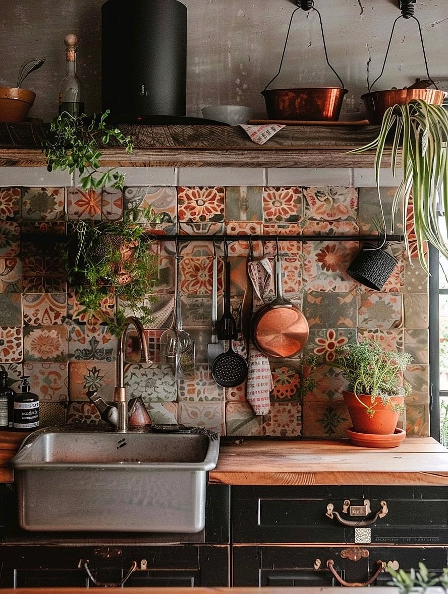 Terracotta Tile Backsplash
