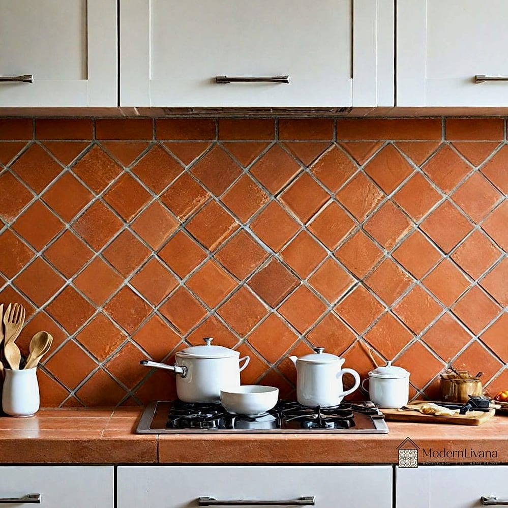 Terracotta Tile with a Black Grout