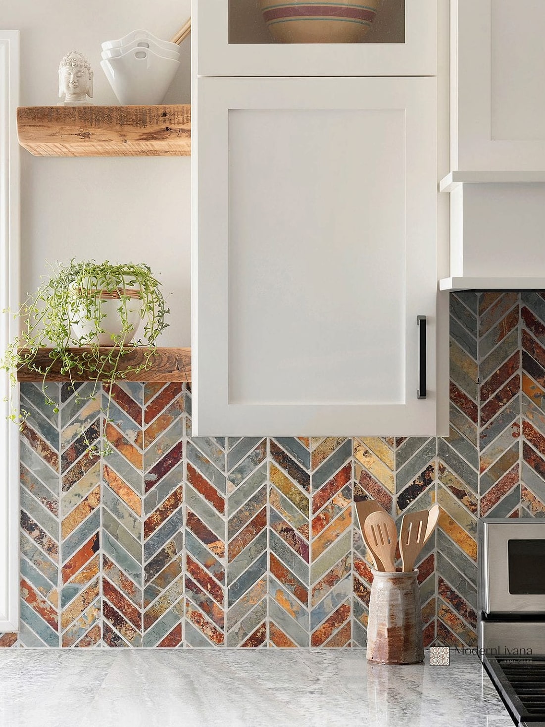 28 White Chevron Backsplash Ideas That Maximize Style and Function 19 Textured Chevron Tile