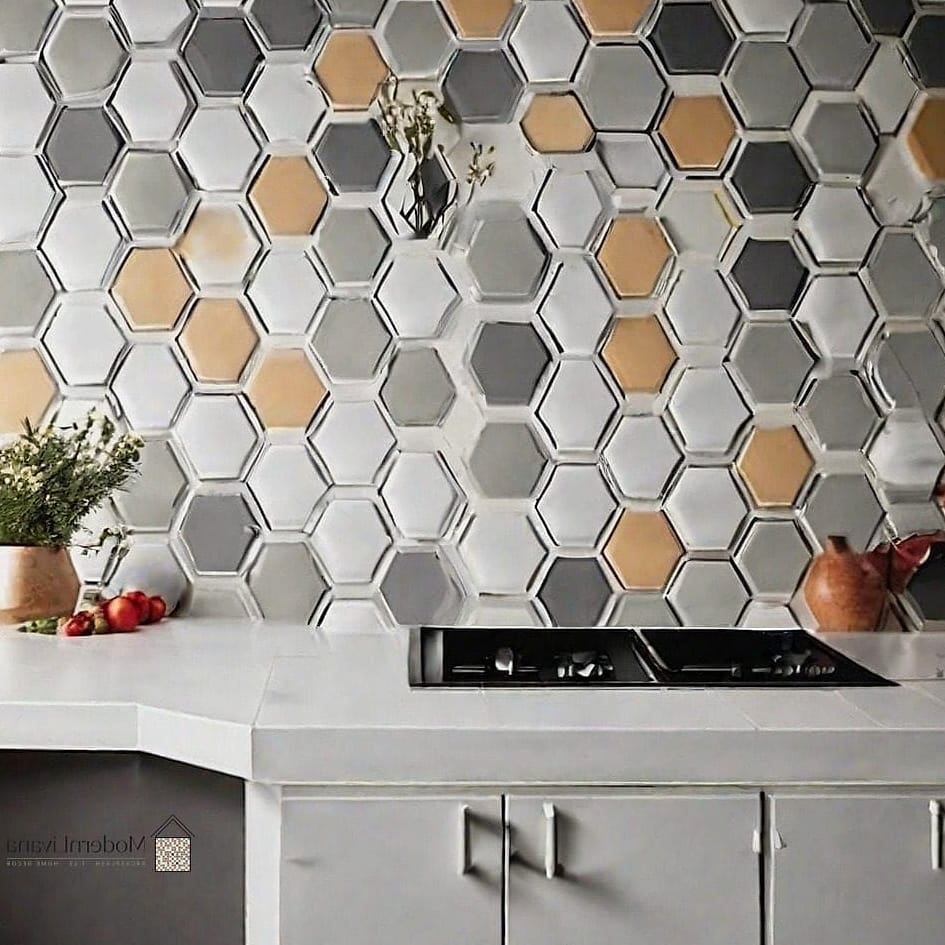Textured Tile Backsplash