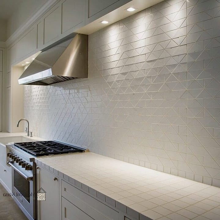 Textured White Tile in Zellige Style