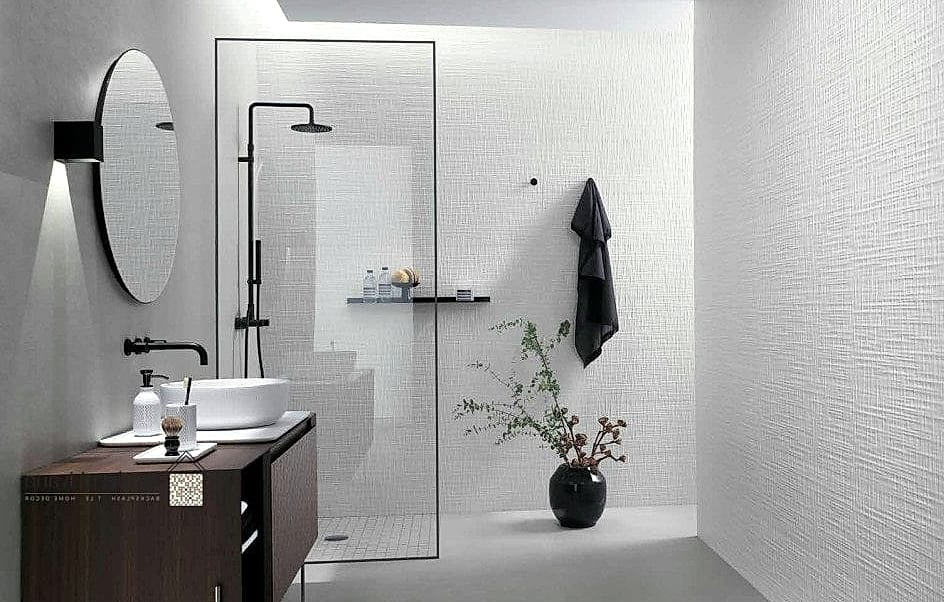 Textured White Porcelain Wall Tile