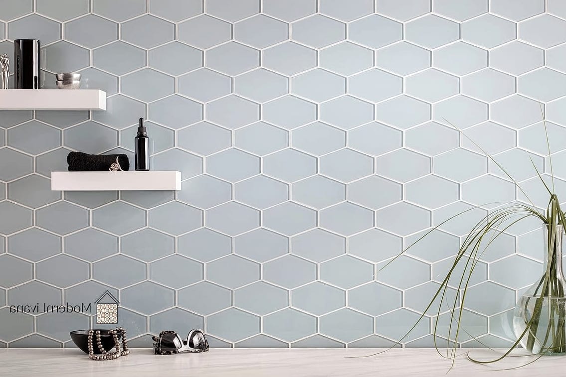 Tiny Powder Room Feature Wall