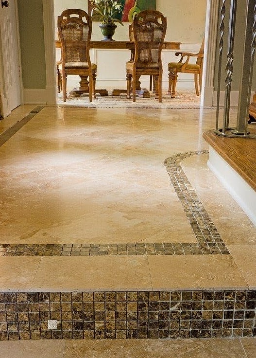 Travertine Border Patterns on Floors