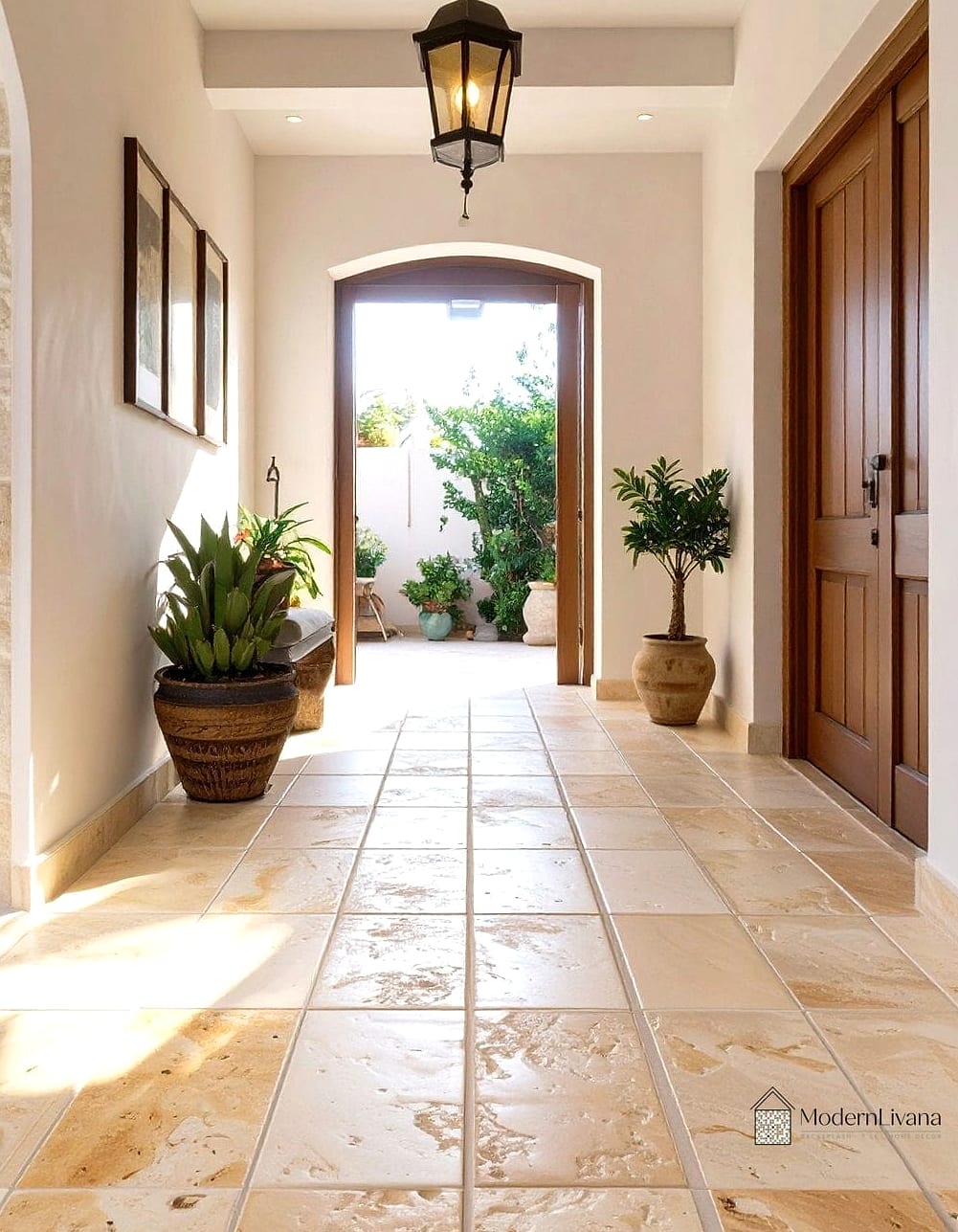 Travertine Entryway Floors That Make a First Impression