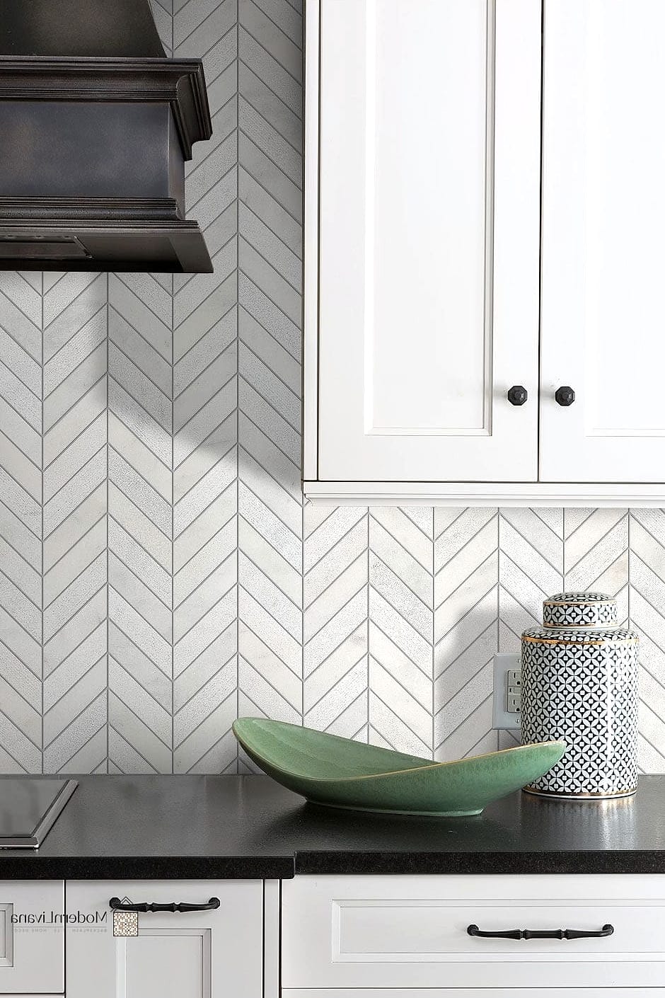 Two-Tone Marble Chevron