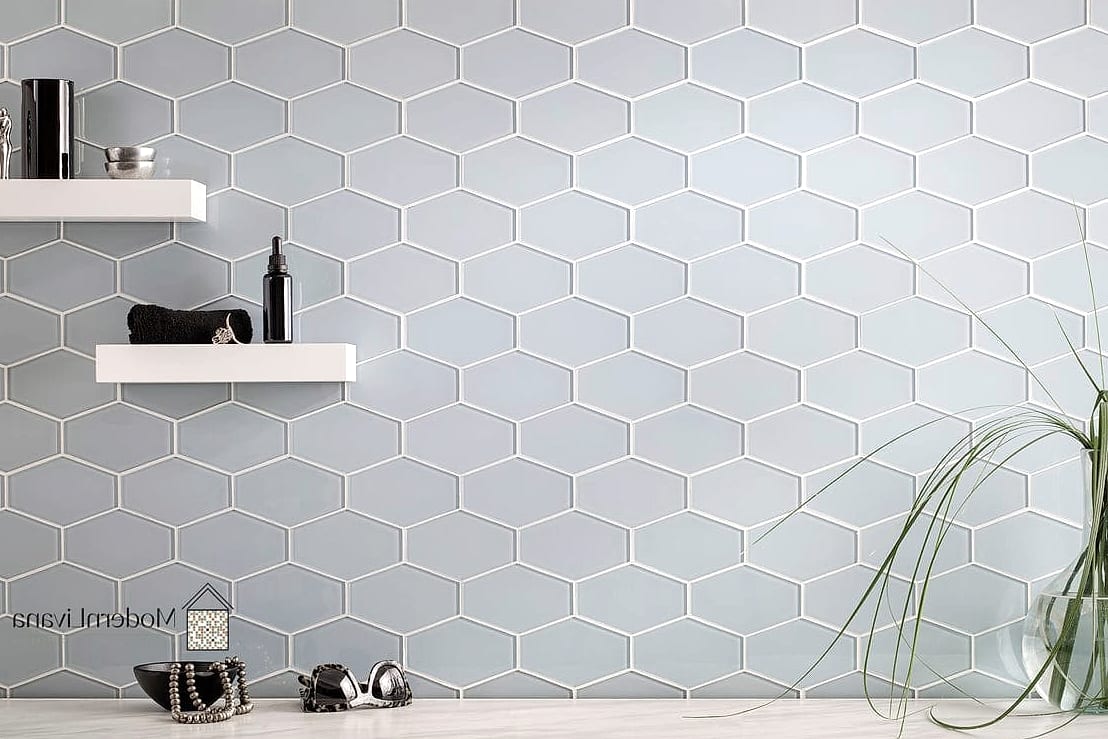 Two-Tone Elongated Hexagon Tile Pattern