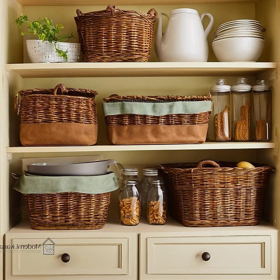 Use Decorative Baskets and Bins