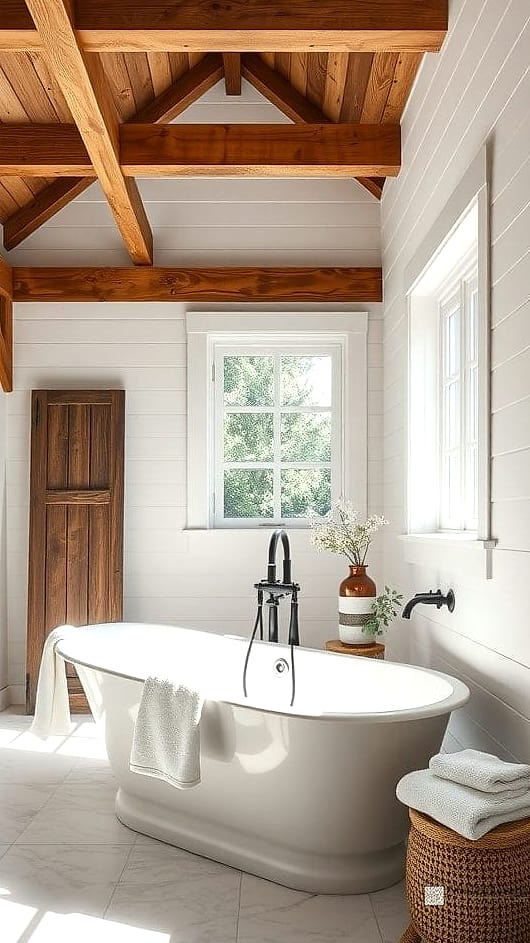 6. Use a Freestanding Bathtub as a Statement Piece