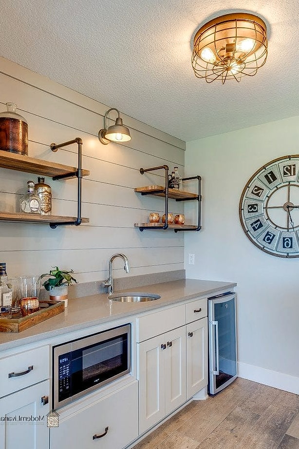 Vertical Shiplap Painted a Bold Color