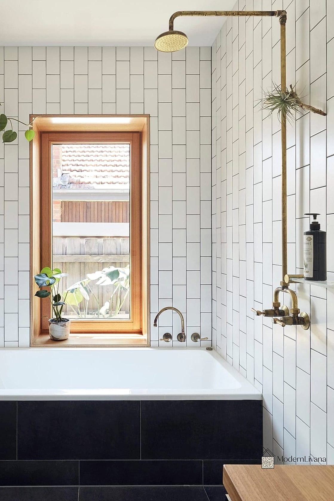25 Stacked Subway Tile Ideas That Maximize Style and Function 12 Vertical Shower Accent Strip