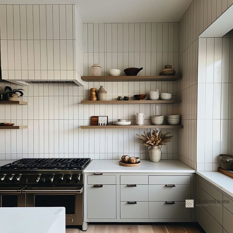 Vertical Subway Tile Kitchen Backsplash